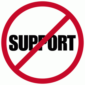 no support